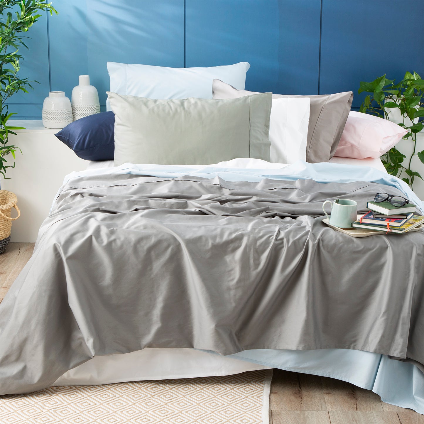 Park Avenue 500TC Bamboo Cotton Dove Split King Sheet Set
