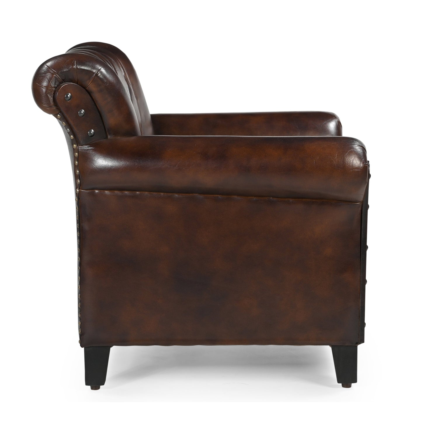 Studded Leather Armchair