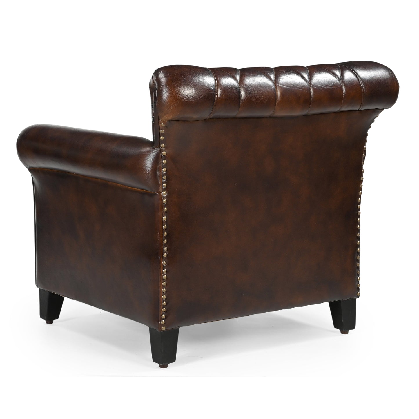 Studded Leather Armchair