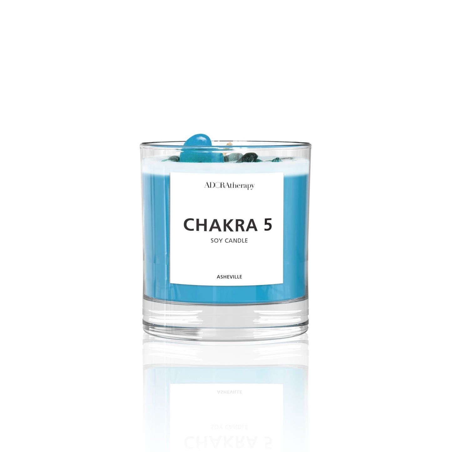 ADORAtherapy Chakra 5 Lapis Lazuli Gemstone Candle