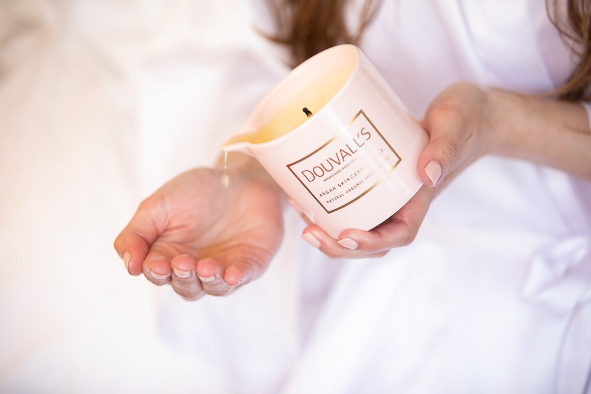 Argan Massage Candle - Vanilla Jasmin & Ginger 180g | Intensely Nourishing and Hydrating Body Treatment-1