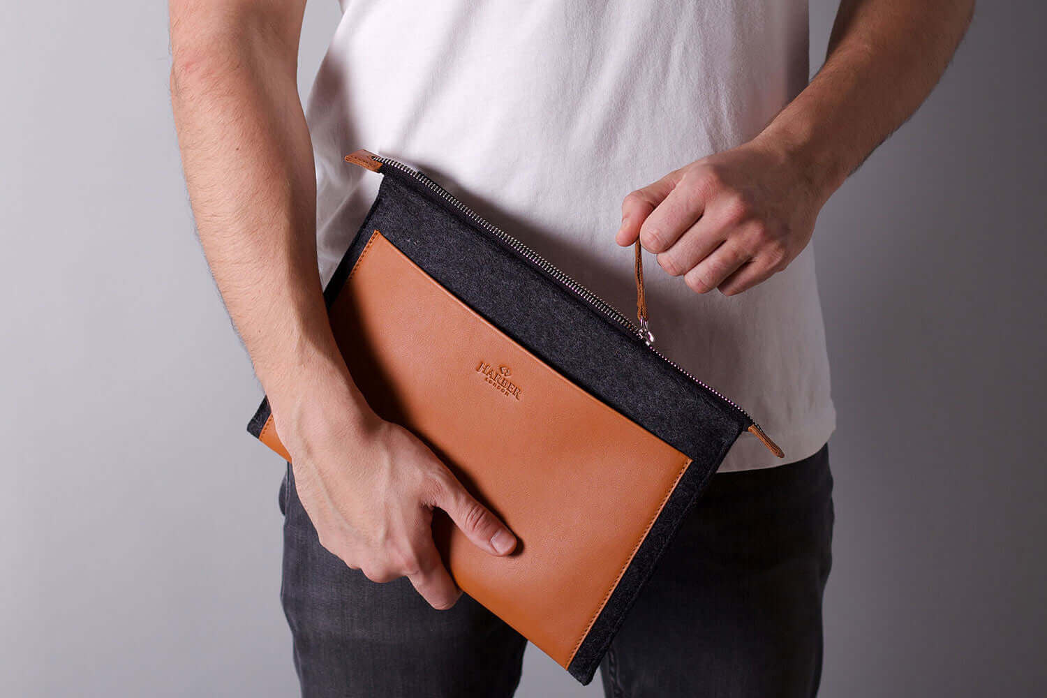 Folio Macbook Leather & Felt Sleeve-2