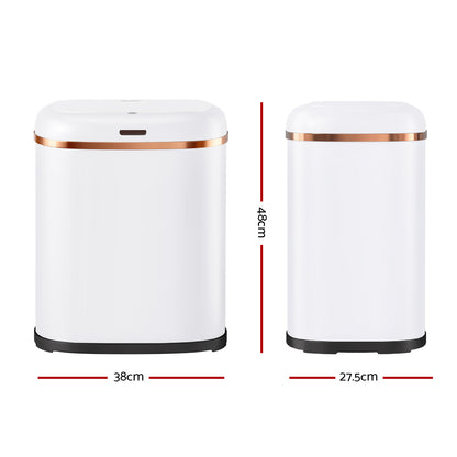 Devanti 38L Motion Sensor Bin – White