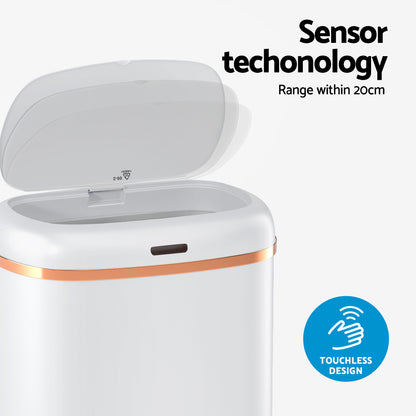 Devanti 38L Motion Sensor Bin – White