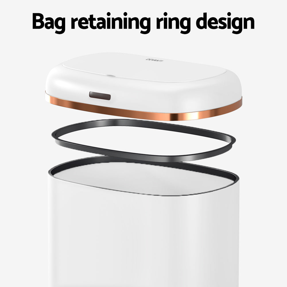 Devanti 38L Motion Sensor Bin – White