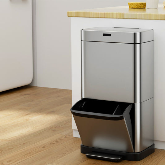 70L Motion Sensor & Pedal Bin – Silver