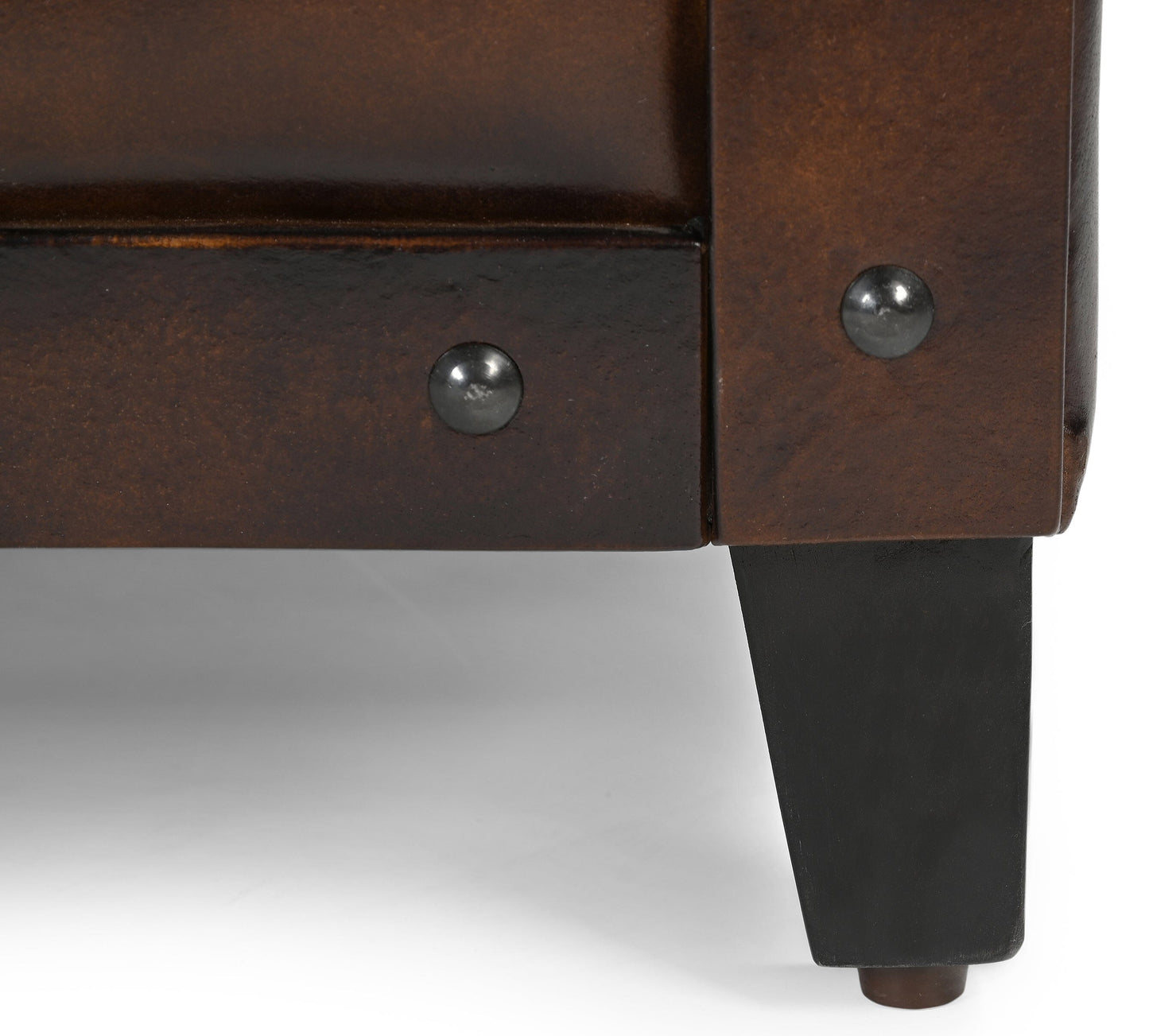 Studded Leather Armchair