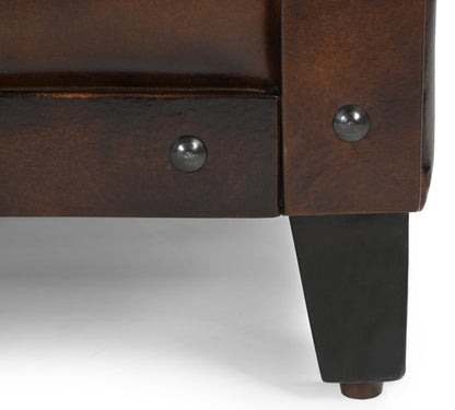 Studded Leather Armchair