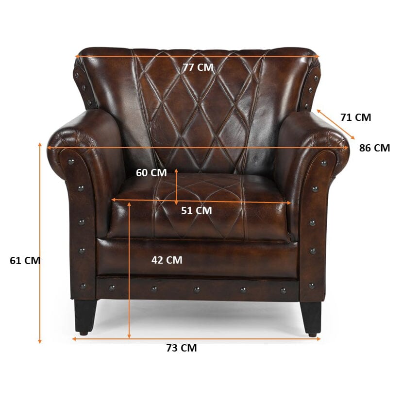Studded Leather Armchair