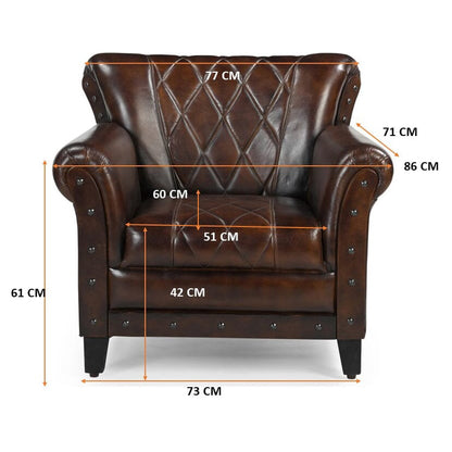 Studded Leather Armchair