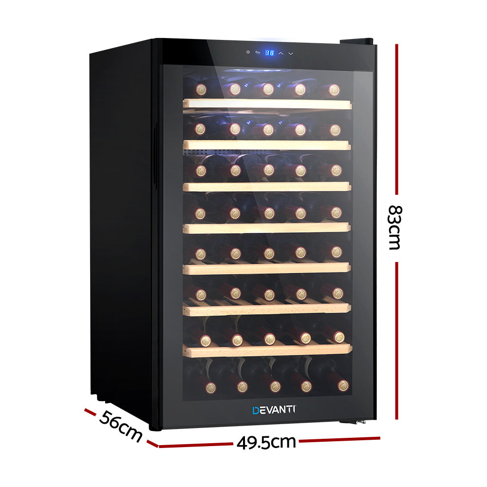 Devanti Wine Fridge Cooler | 51 Bottle Capacity