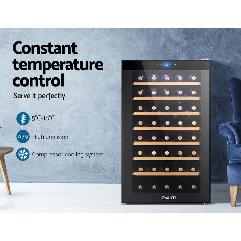 Devanti Wine Fridge Cooler | 51 Bottle Capacity