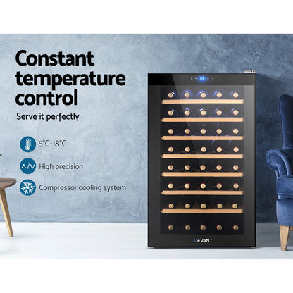 Devanti Wine Fridge Cooler | 51 Bottle Capacity