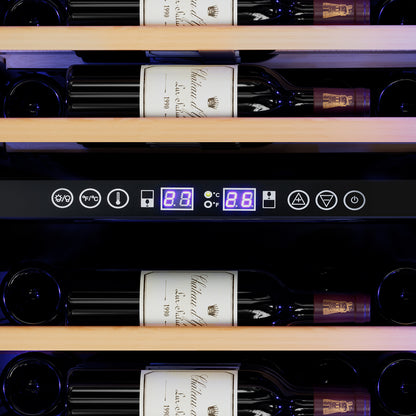 Devanti Dual Zone Wine Fridge Cooler | 128 Bottle Capacity